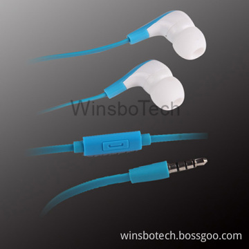 Flat Wire/Cable Earphone for iPhone